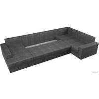 П-образный диван Лига диванов Майами П 93 правый (рогожка серый)