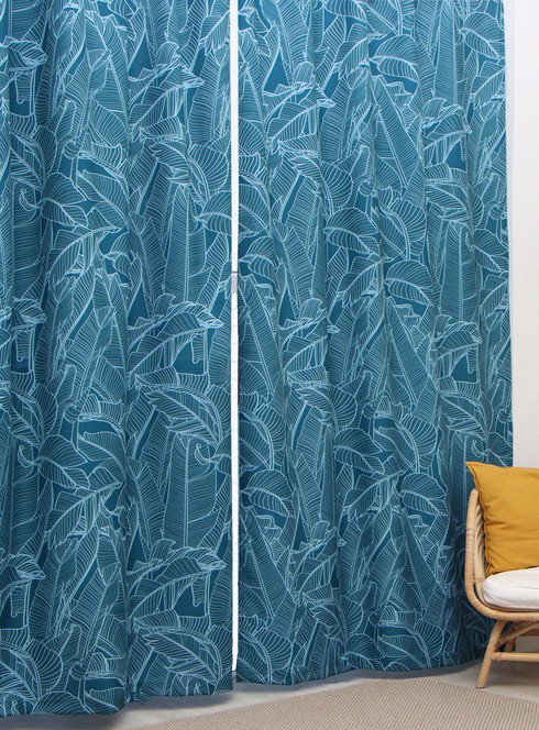 

Комплект штор Этель Date Palme 10290589 1.45x2.6 м (синий, 2 шт)