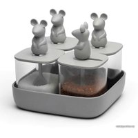 Набор емкостей Qualy Mouse Seasoning QL10366-CL-GY
