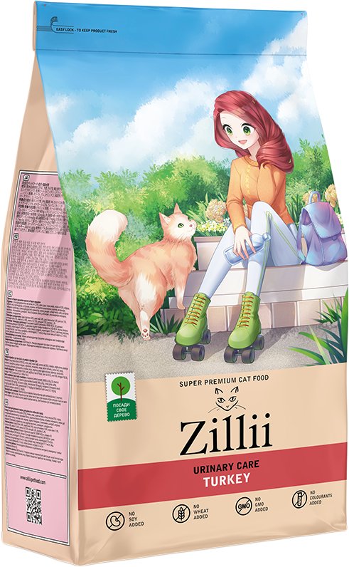 

Сухой корм для кошек Zillii Urinary Care индейка 400 г