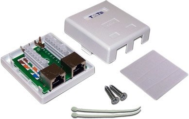 

Розетка компьютерная TWT TWT-SM2-4545/S6-WH