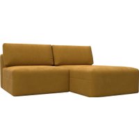 Угловой диван Лига диванов Лига-060 НПБ угол универсальный 129507 (велюр Brut 10 желтый)