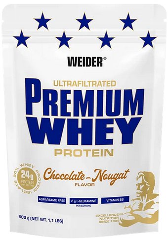 Протеин сывороточный (изолят) Weider Premium Whey (шоколад/нуга, 500 г)