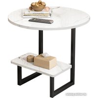Журнальный столик Mio Tesoro Элиза 108548461-B (белый мрамор/черный)