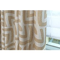 Комплект штор Delfa СШД-050 Insa/80 (160x270, светло-бежевый/vison)