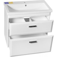  Style Line Тумба под умывальник Лотос 80 (подвесная, для квадратной раковины, белый) в Лиде