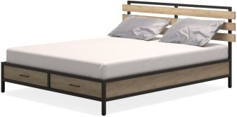 

Кровать Millwood Neo Loft КМ-1.6 Л (дуб золотой Craft/металл черный)