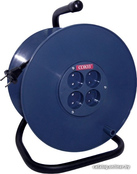 Удлинитель на катушке СОЮЗ 481S-3105 (50 м, синий)