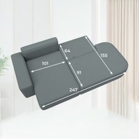 Угловой диван Лига диванов Лига-065 левый 129799L (рогожка амур 07 серый)