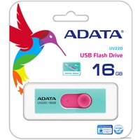 USB Flash ADATA UV220 16GB (зеленый/розовый)