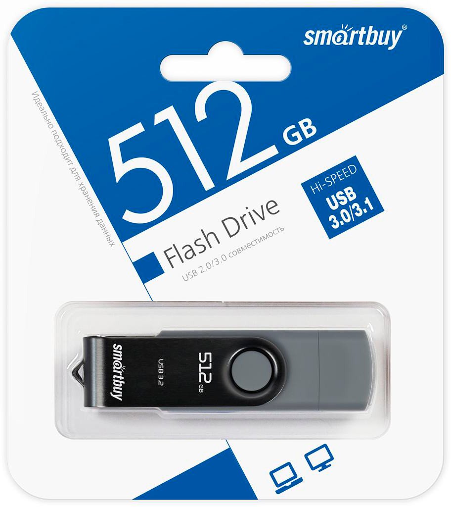 USB Flash SmartBuy Twist Dual 512GB (черный)