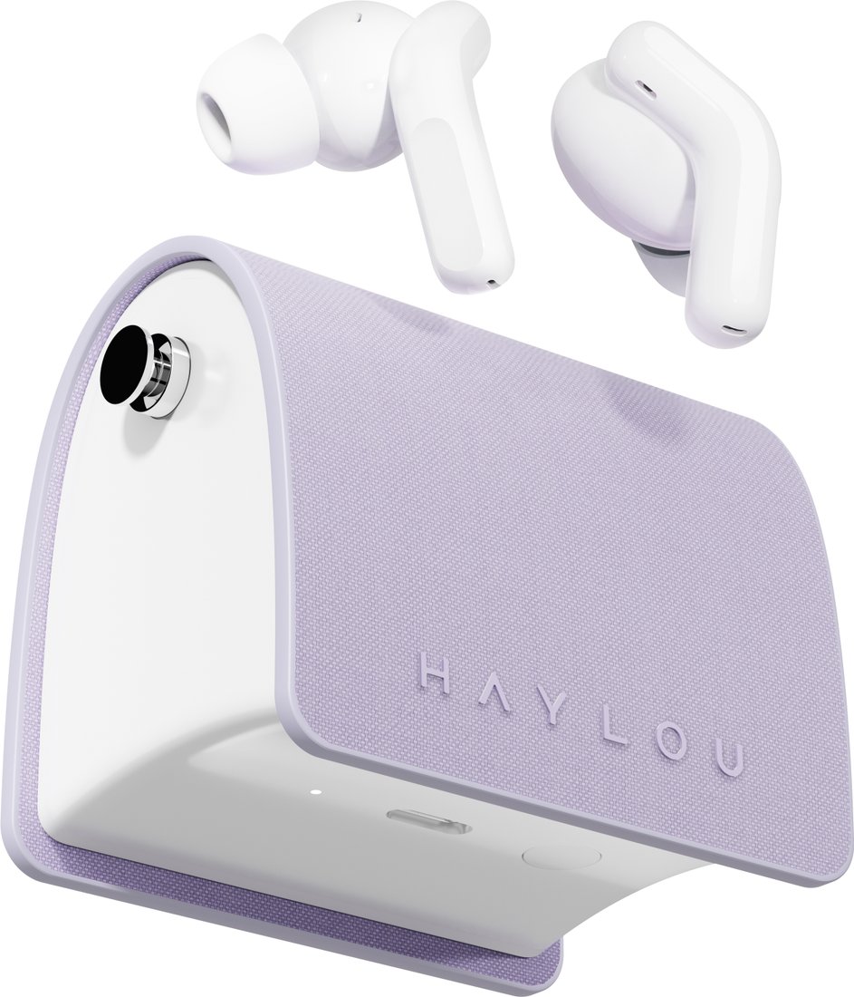 

Наушники Haylou T87 Lady Bag (белый/фиолетовый)