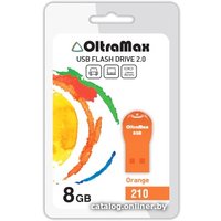 USB Flash OltraMax 210 8GB (оранжевый) [OM-8GB-210-Orange]