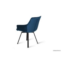 Стул с подлокотниками Aero B815-m Navy VL 26 BK (велюр, синий)