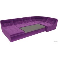 П-образный диван Лига диванов Холидей 101856 (фиолетовый)