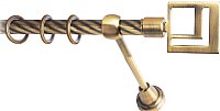 

Карниз для штор Lm Decor Квадро 179 1р витой (антик, 1.6м)