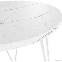 Журнальный столик Sheffilton SHT-CT79 (белый мрамор/белый муар)