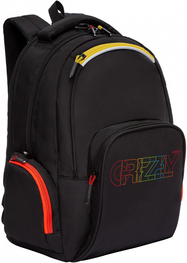 

Школьный рюкзак Grizzly RU-233-3/1 (черный/красный)