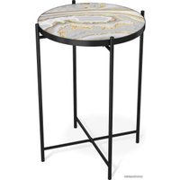 Журнальный столик Sheffilton SHT-CT8-3 (золотистый пепел/черный муар)