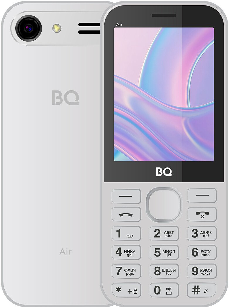 

Кнопочный телефон BQ 2843 Air (серебристый)