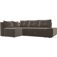 Угловой диван Mebelico Амадэус 109685 (левый, велюр, коричневый)
