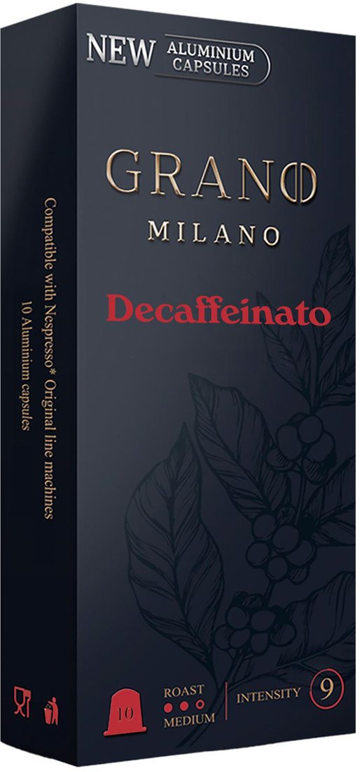 

Кофе в капсулах Grano Milano Decaffeinato 10 шт