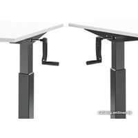 Стол для работы стоя ErgoSmart Manual Desk Compact 1360x800x36 мм (альпийский белый/черный)