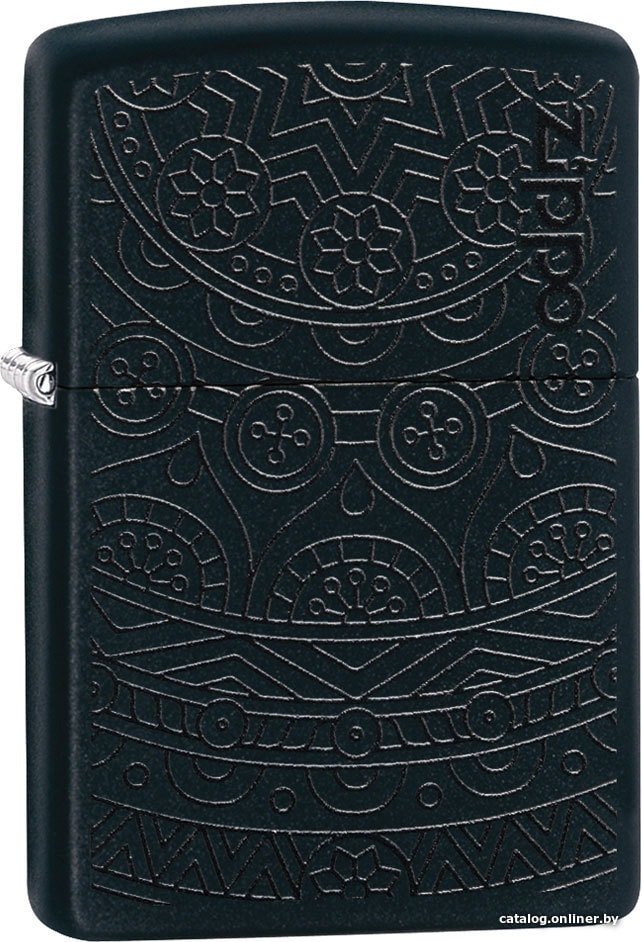 Зажигалка Zippo 29989 Black Matte Tone on Tone Design
