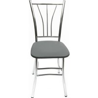 Стул ВВР Трилогия (серый/хром, экокожа)