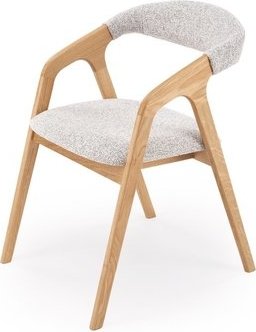 Стул с подлокотниками Halmar Bueno (Puente 80 светло-серый/дуб натуральный)