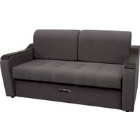 Диван Сириус Лидер-3 НПБ 185x110 (Eva 24 велюр темно-серый)