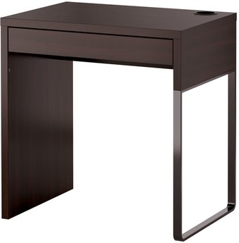 Стол Ikea Микке 202.447.47 (черный/коричневый)