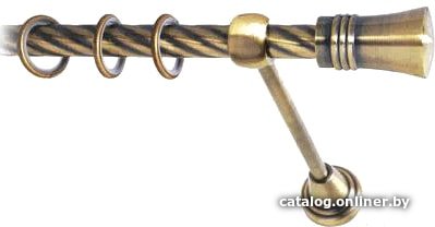 Карниз для штор Lm Decor Гиро (антик, витая, 2.4м 25мм, 1 ряд)