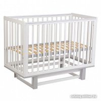 Классическая детская кроватка Polini Kids Simple 340 маятник (белый/серый)