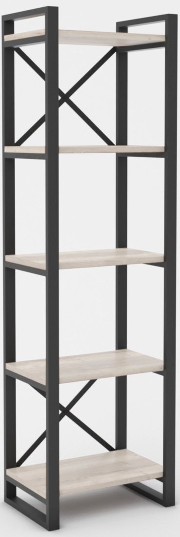 

Стеллаж Hype Mebel Стандарт 80x170 (черный/древесина белая)