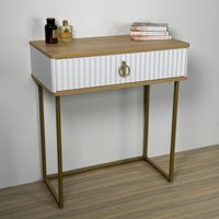 Туалетный столик без зеркала Shtabe Royal 5115 эко (дуб кантри/золото/р.золото)
