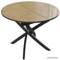 Кухонный стол Трия Diamond тип 3 КМ+02.68.000.168 (черный муар-бунратти глянец)