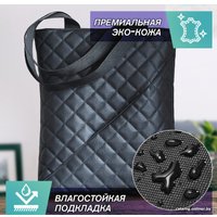 Женская сумка elCrucce M 35x40x10 (экокожа, черный)