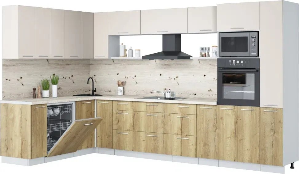 

Готовая кухня Интерлиния Мила Лайт 1.896х3.48 (персидский жемчуг/дуб золотой/бискайская сосна)