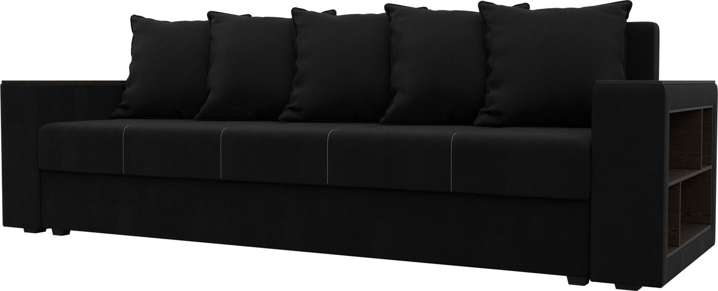 

Диван Лига диванов Дубай Лайт 114354 (микровельвет черный)