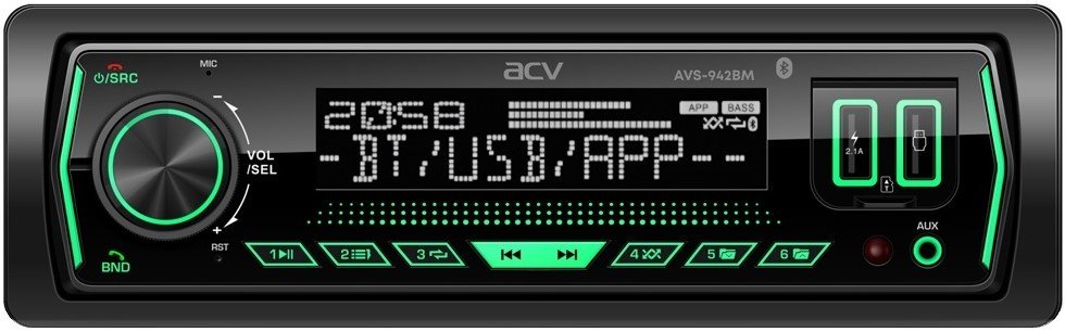

USB-магнитола ACV AVS-942BM