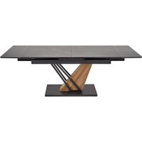 Кухонный стол Halmar Volant 160-200/90/76 (черный мрамор/дуб золотой)