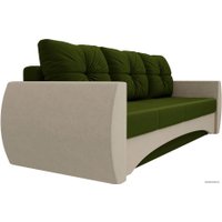 Диван Лига диванов Сатурн 28173 (микровельвет, зеленый/бежевый)
