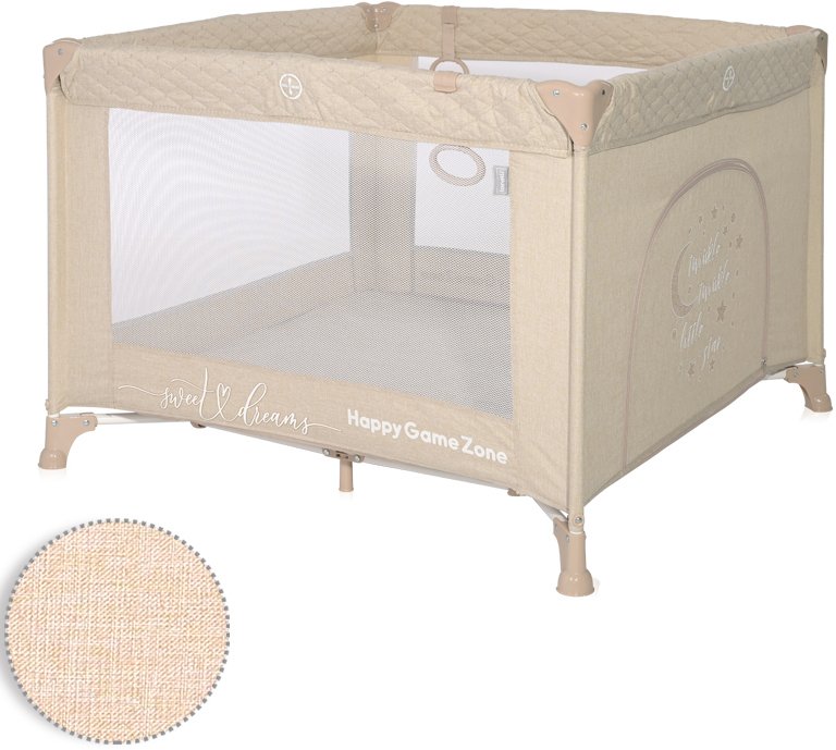 

Игровой манеж Lorelli Game Zone Happy 2023 (туманный бежевый, звезды)