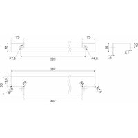 Ручка мебельная Boyard Ray 2.0 RT809BL.1/320/400