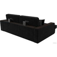 Угловой диван Лига диванов Брюссель левый 110654L (велюр черный)