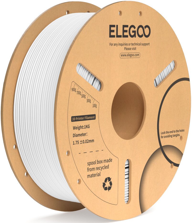 Филамент Elegoo PLA+ (1.75 мм, 1 кг, белый)