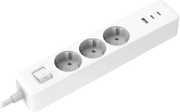 

Удлинитель Xiaomi Mi Power Strip 20W 2C1A XMCXB01EU (USB Type-A + 2 USB Type-C, белый, международная версия)