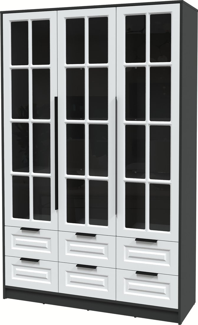 

Шкаф-витрина Интерлиния Концепт КТ-ШВ3 Деко (антрацит/белый)