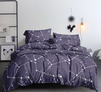 Семейный комплект постельного белья Pandora № NN 3774 Галактика Семейный (полисатин)